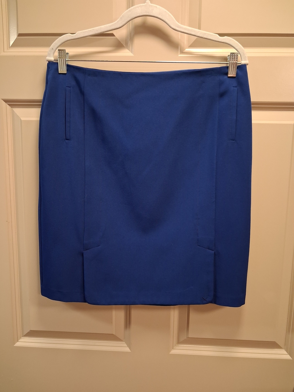 NYCC Tailored Mini Skirt with Double Slit in Cobalt Blue Size 12